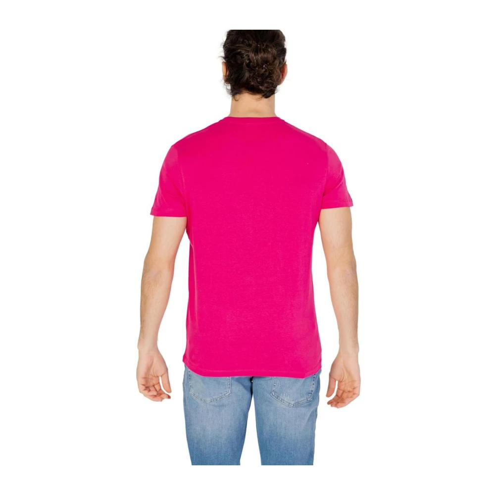 U.s. Polo Assn. Roze Katoenen T-Shirt Lente Zomer Collectie Pink Heren