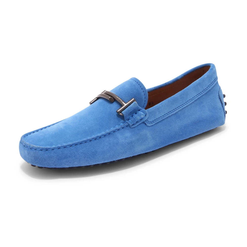Tod's Men's Blue Loafers, 10 1/2 Uk, Gommino Doppia T Loafer