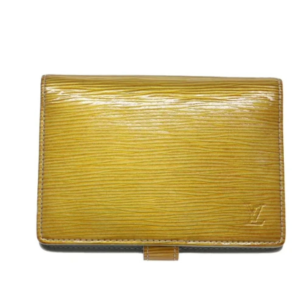 Louis Vuitton Vintage Pre-owned Leather home-office Yellow Dames