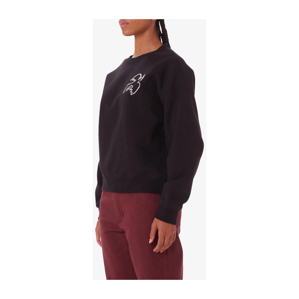 Obey Peace Dove Crew Sweatshirt Black Dames