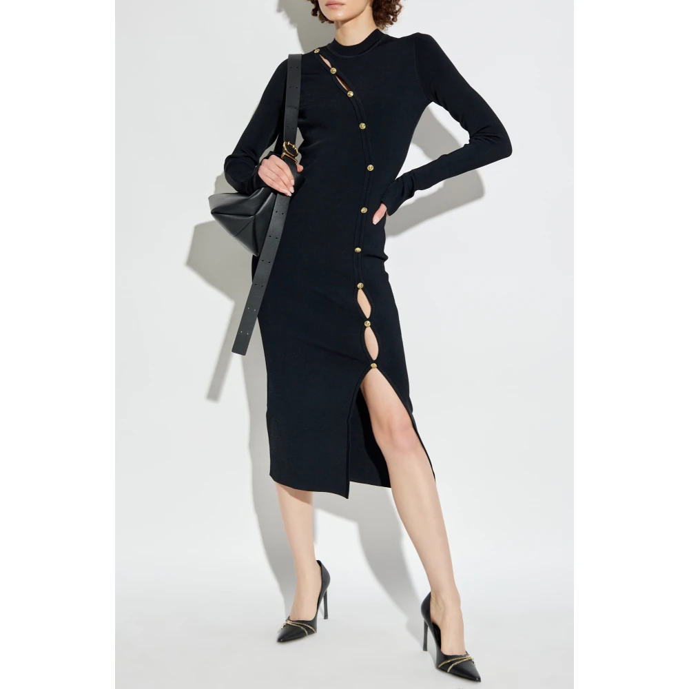 Versace Jeans Couture Jurk met knopen Black Dames