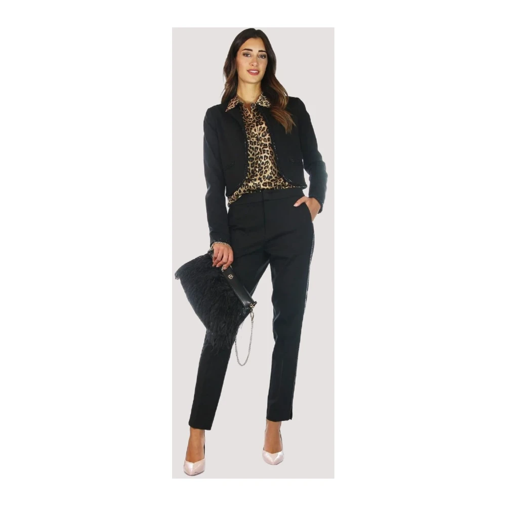 Twinset Elegante Jas Black Dames