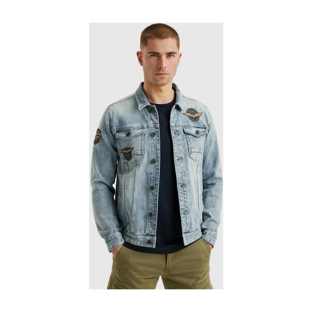 PME Legend Zomer Blauwe Denim Jack Blue Heren