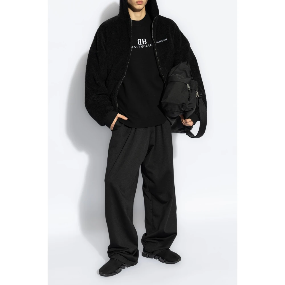 Balenciaga Trui met logo Black Heren
