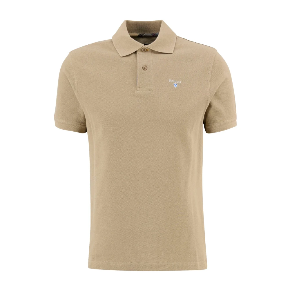 Barbour Men's Beige Polo Shirts, M, Tartan Pique Polo