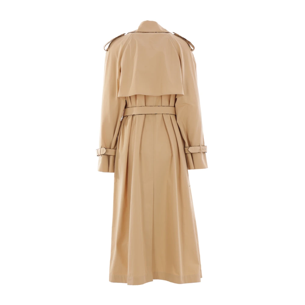 Dries Van Noten Beige Dubbelbreasted Trenchcoat Beige Dames
