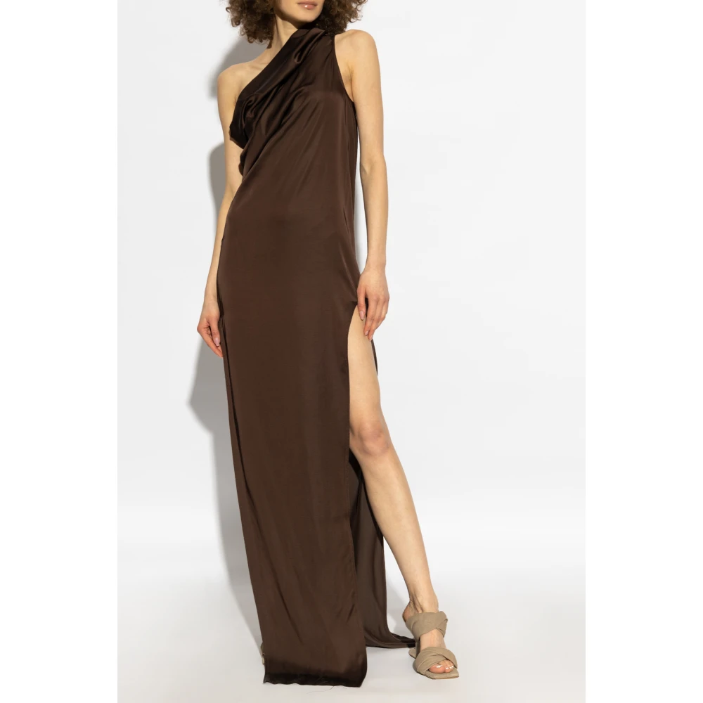 Rick Owens Athena Jurk Brown Dames