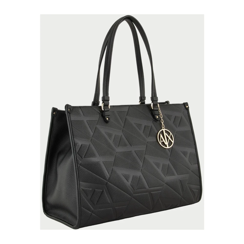 Armani Exchange Zwarte schoudertas met rits Black Dames