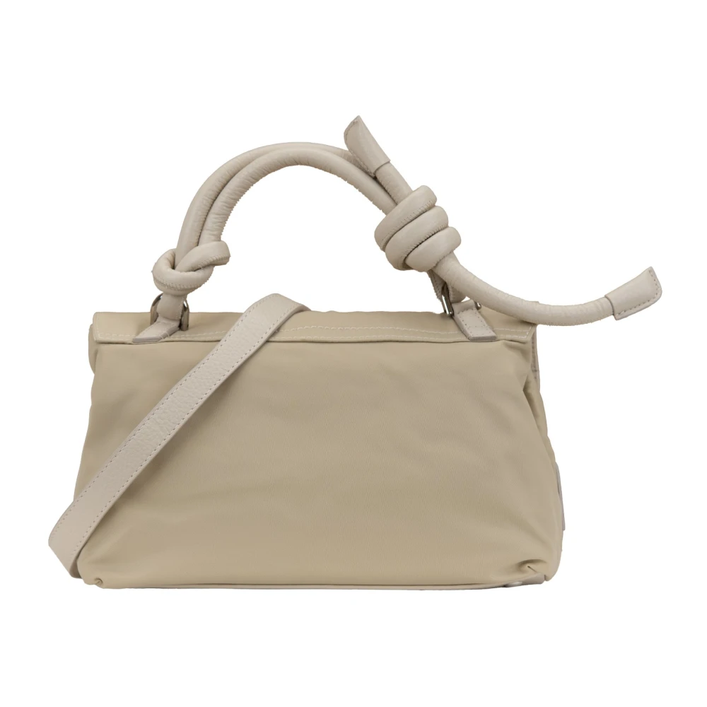 Zanellato Leren Schoudertas met Afneembare Band Beige Dames