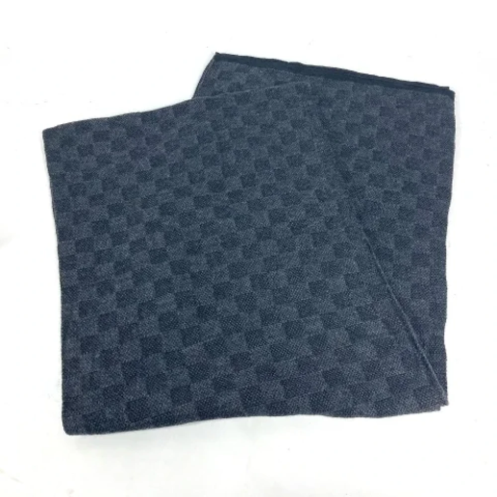 Louis Vuitton Vintage Pre-owned Wool scarves Black Dames