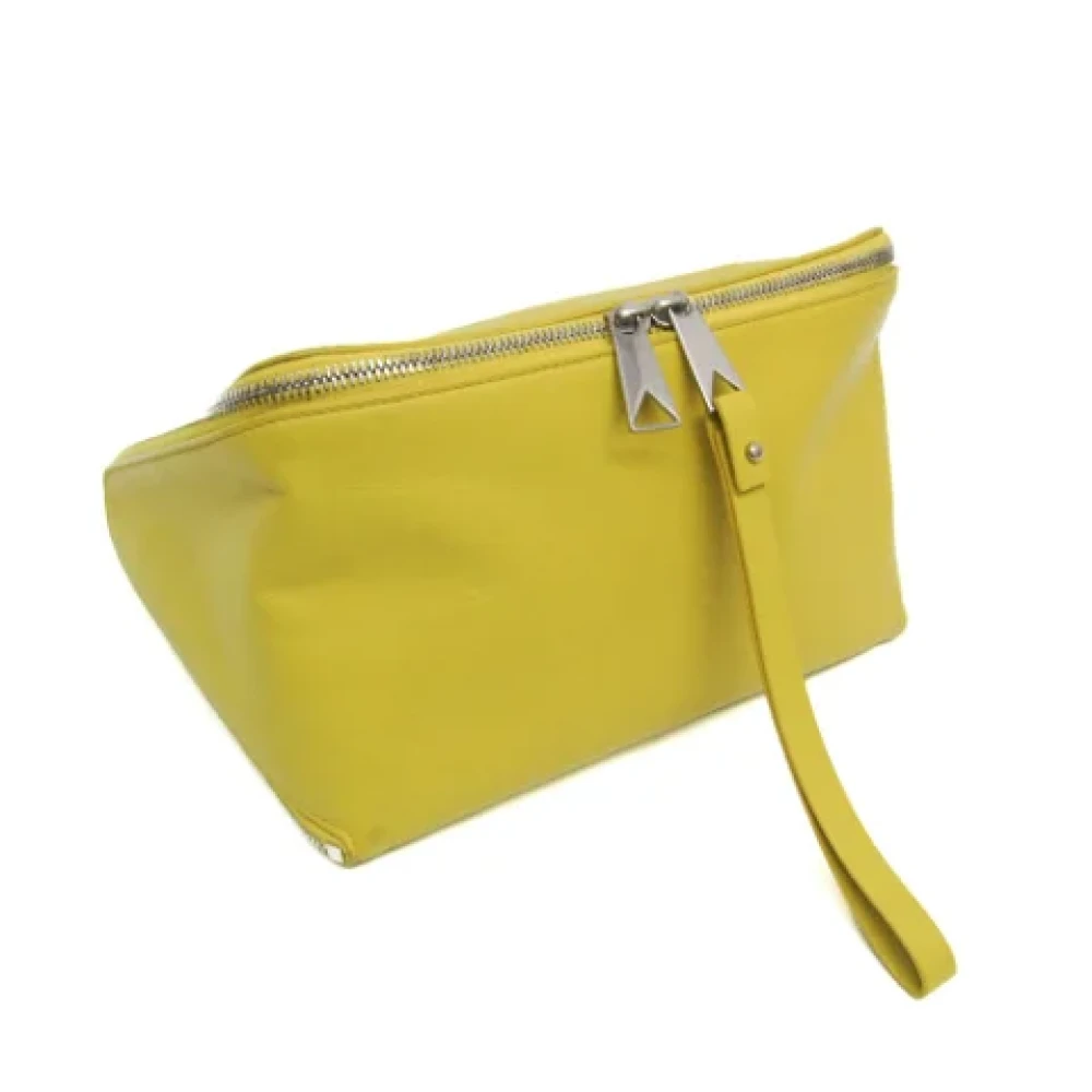 Bottega Veneta Vintage Pre-owned Leather clutches Yellow Dames