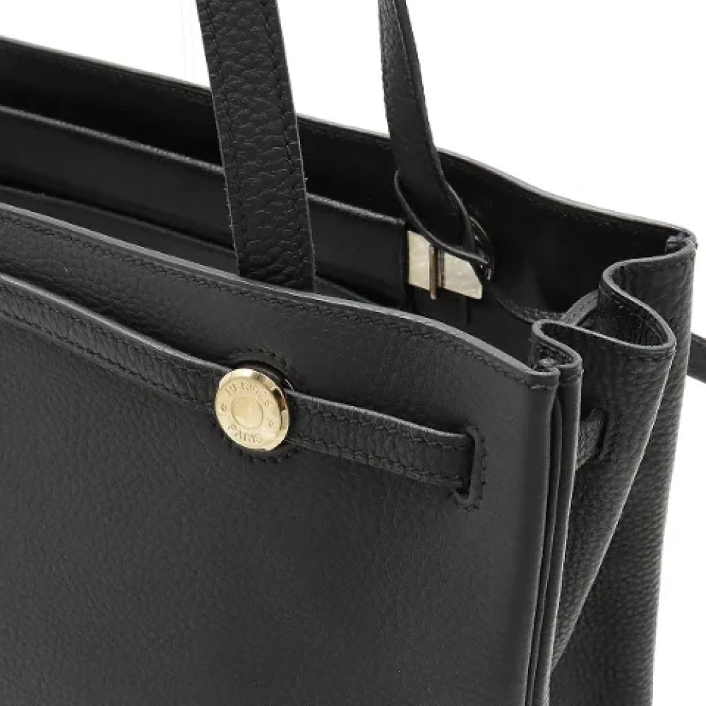 Hermès Vintage Pre-owned Leather shoulder-bags Black Dames