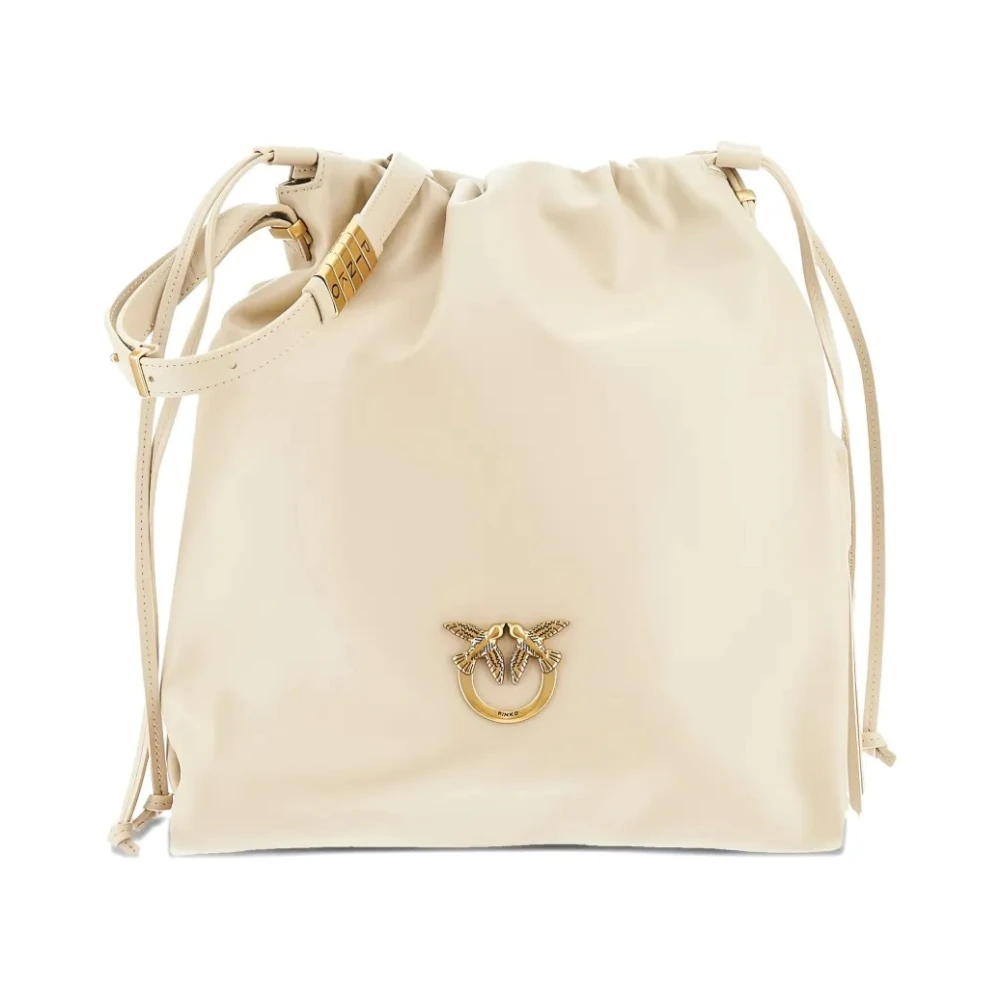 Pinko Women's Beige Bucket Bags, One Size, Slouchy Classic Bag In -Grey