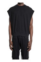 black-honeycomb-knit-sleeveless-vest