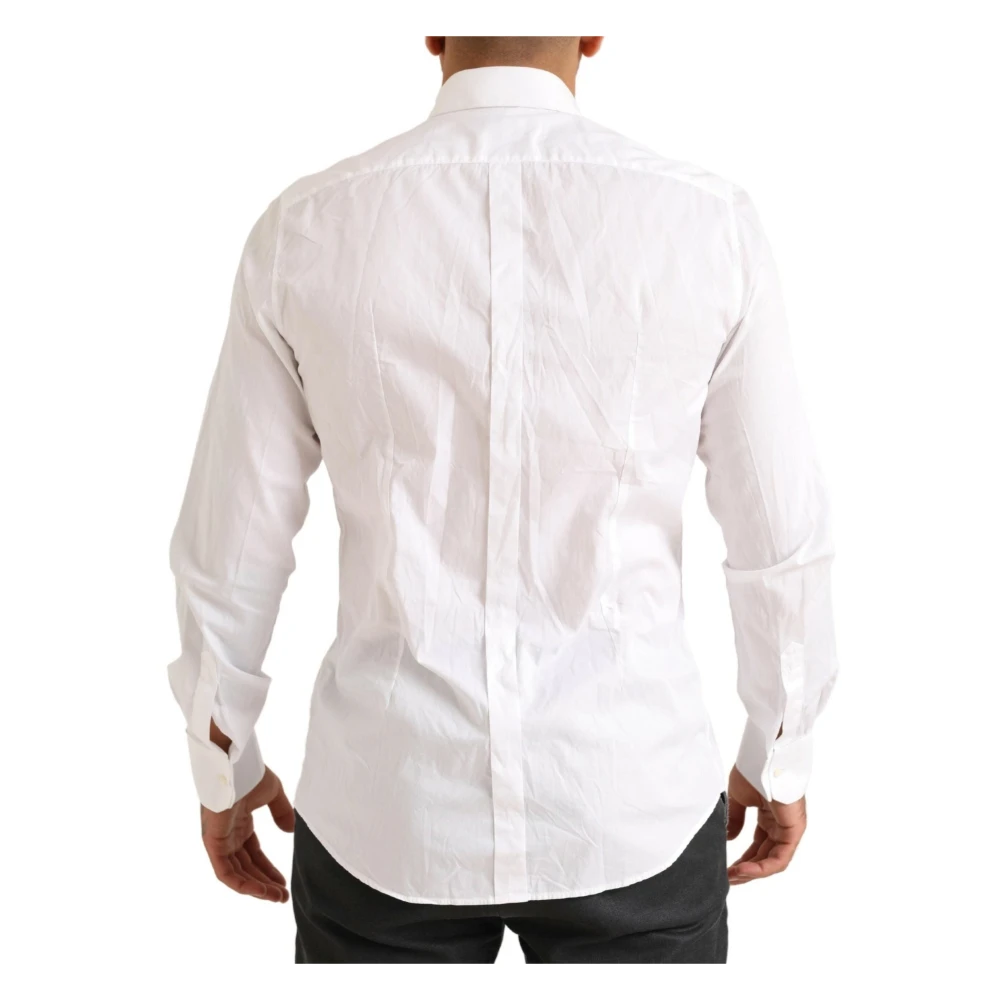 Dolce & Gabbana Elegant wit Slim Fit overhemd White Heren