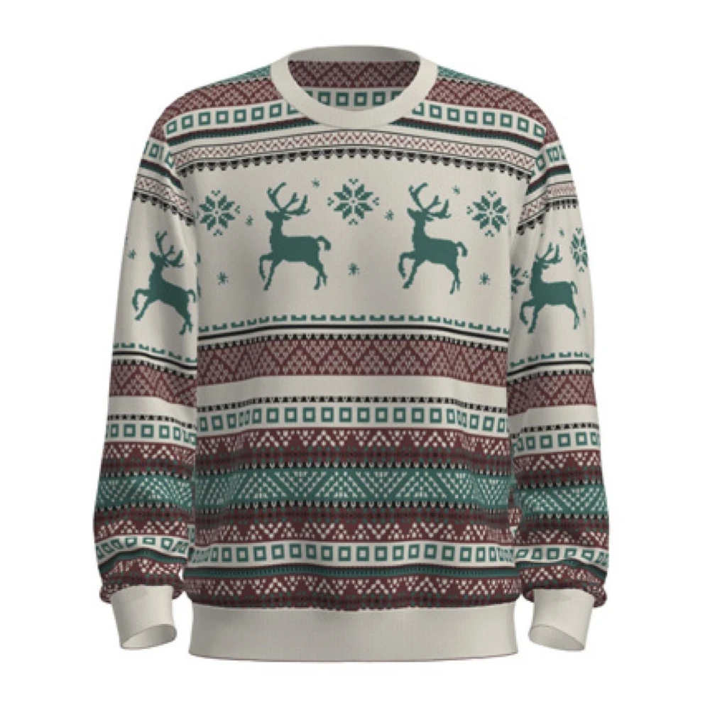 Jack & jones Kerst Sneeuwbal Trui Gray Heren
