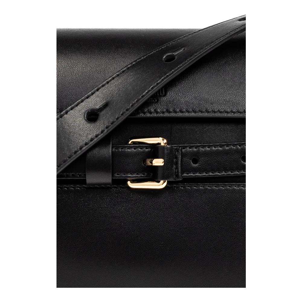 Moschino Schoudertas met logo Black Dames