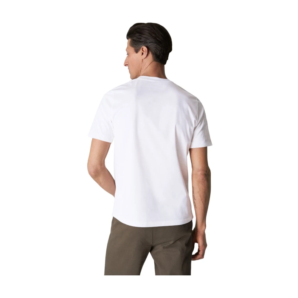 Eton Luxe Katoenen Crewneck T-shirt White Heren