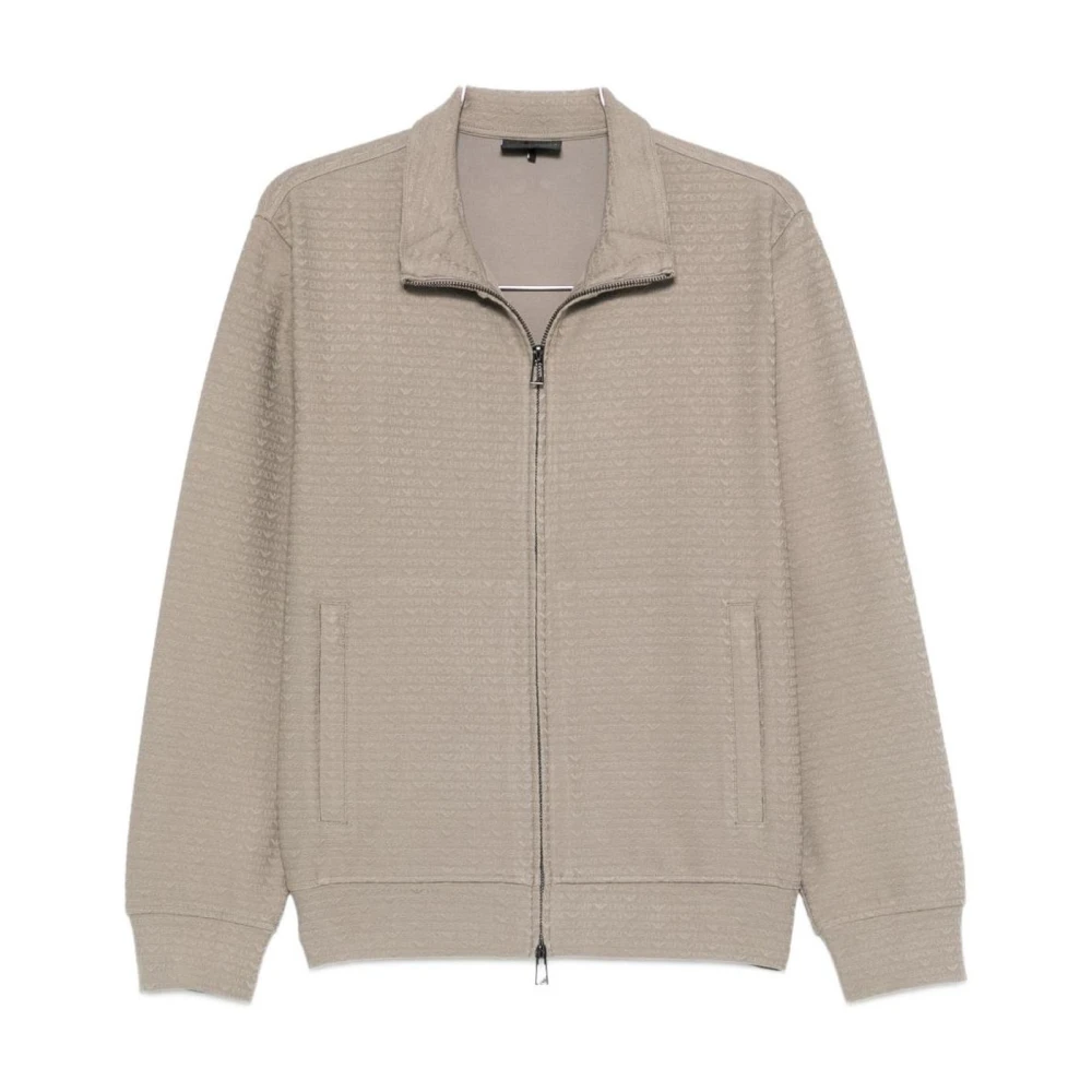 Emporio Armani Mannelijk Grijs Truien & Vesten Heren, L, Klassieke Gebreide Trui Met Ronde Hals