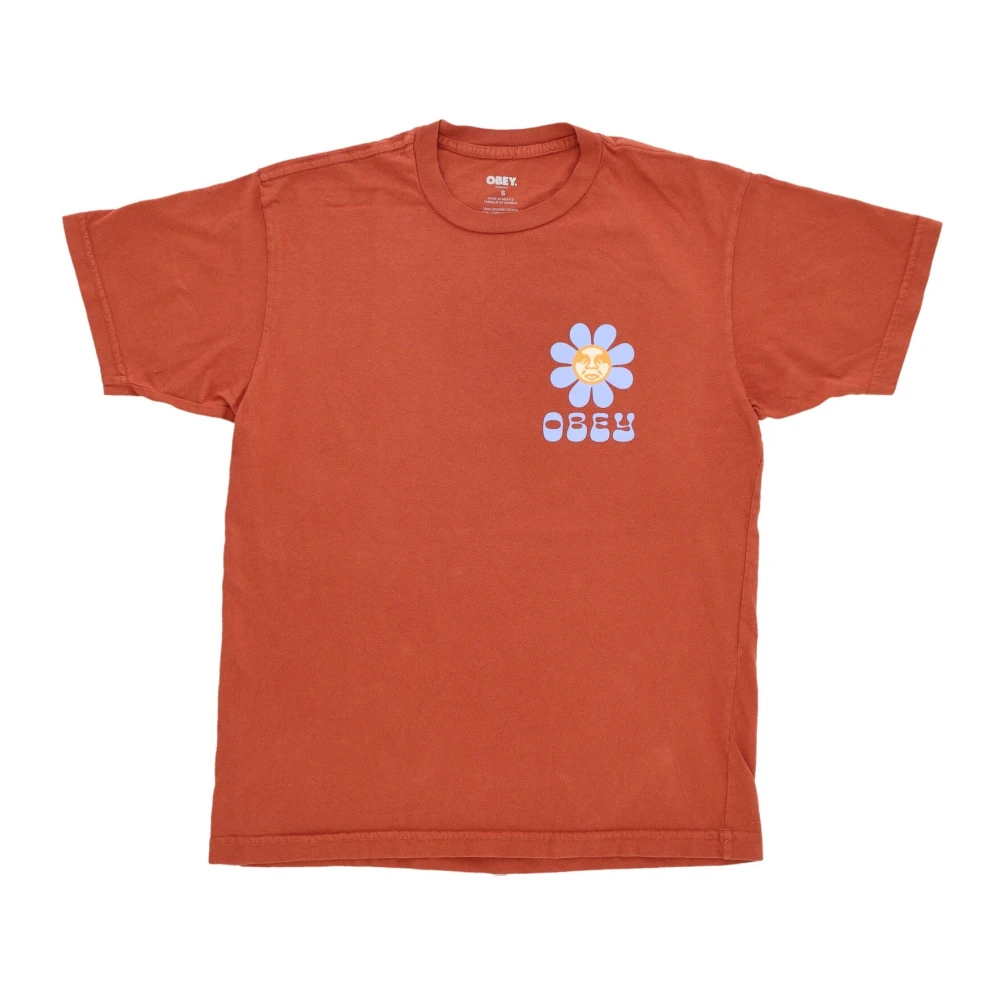 Obey Men's Orange T-Shirts, Xl, Terra Cotta Crew Neck T-Shirt
