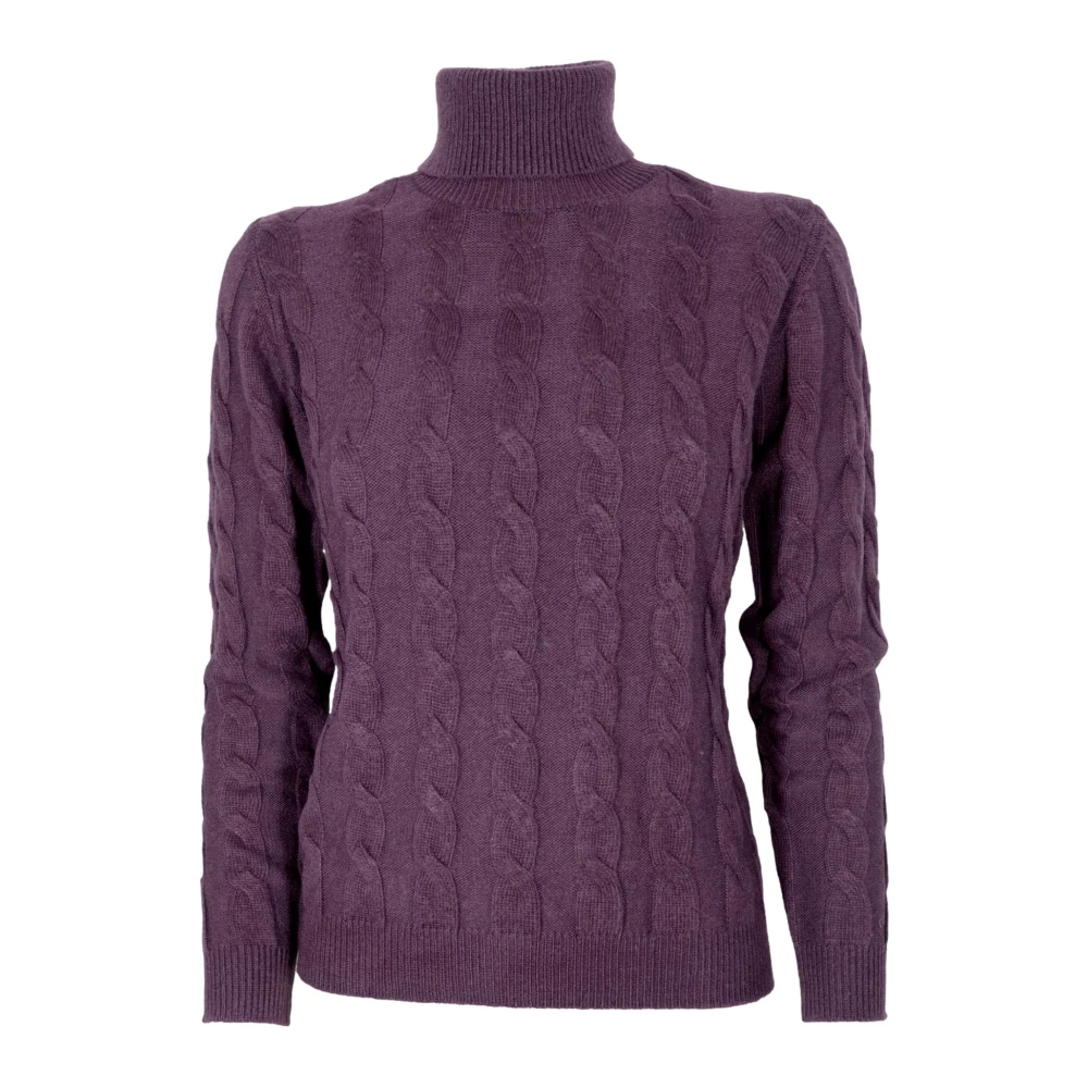 Cashmere Company Women's Purple Turtleneck - Turtlenecks - Xs - Knitwear