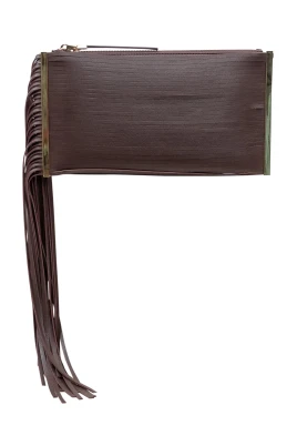 Fringed Leather Clutch