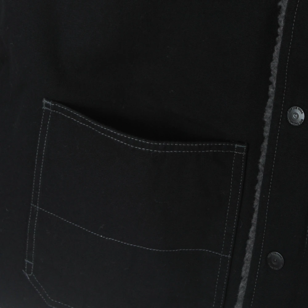 Vans Canvas Workwear Jacket met Sherpa Kraag Black Heren