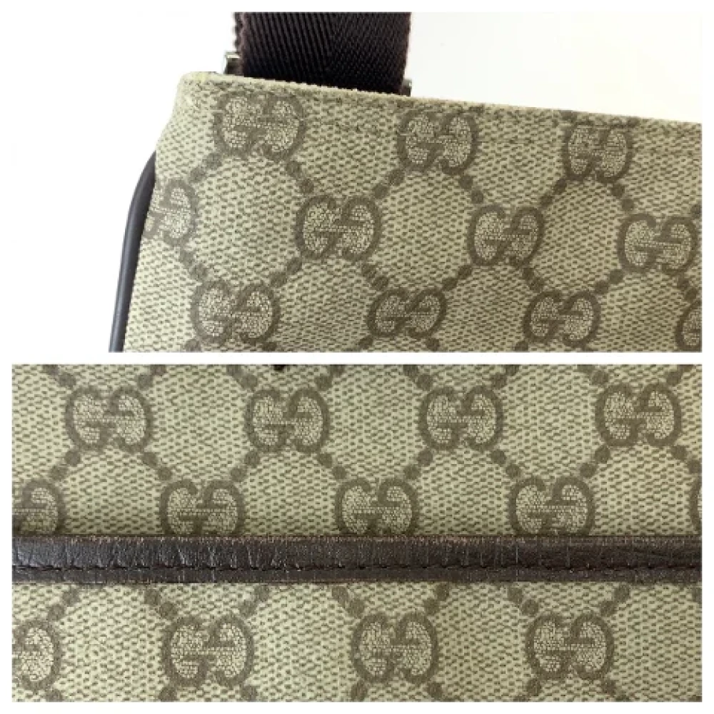 Gucci Vintage Pre-owned Canvas gucci-bags Beige Heren