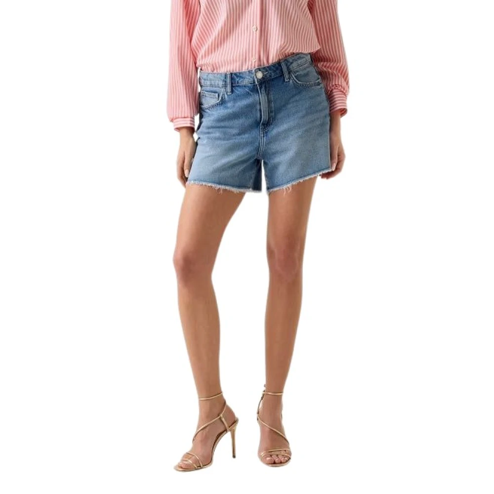 Guess Vrouw Blauw Korte Broeken Dames, W25, Denim, Denim Shorts