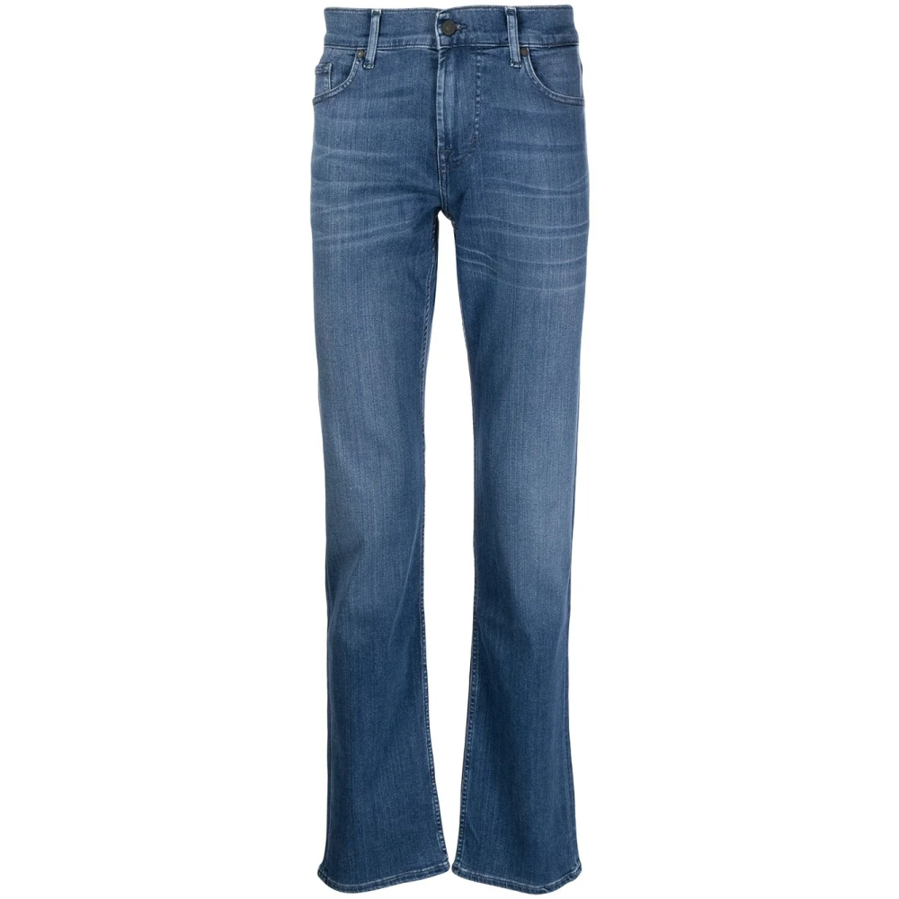 7 For All Mankind Slim Fit Jeans Donkerblauw Blue Heren