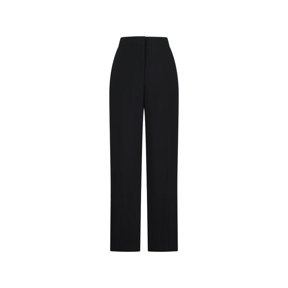 Givenchy Women's Black Straight Trousers, Xs, Slim Fit Tailored Trousers In Crepe Cady