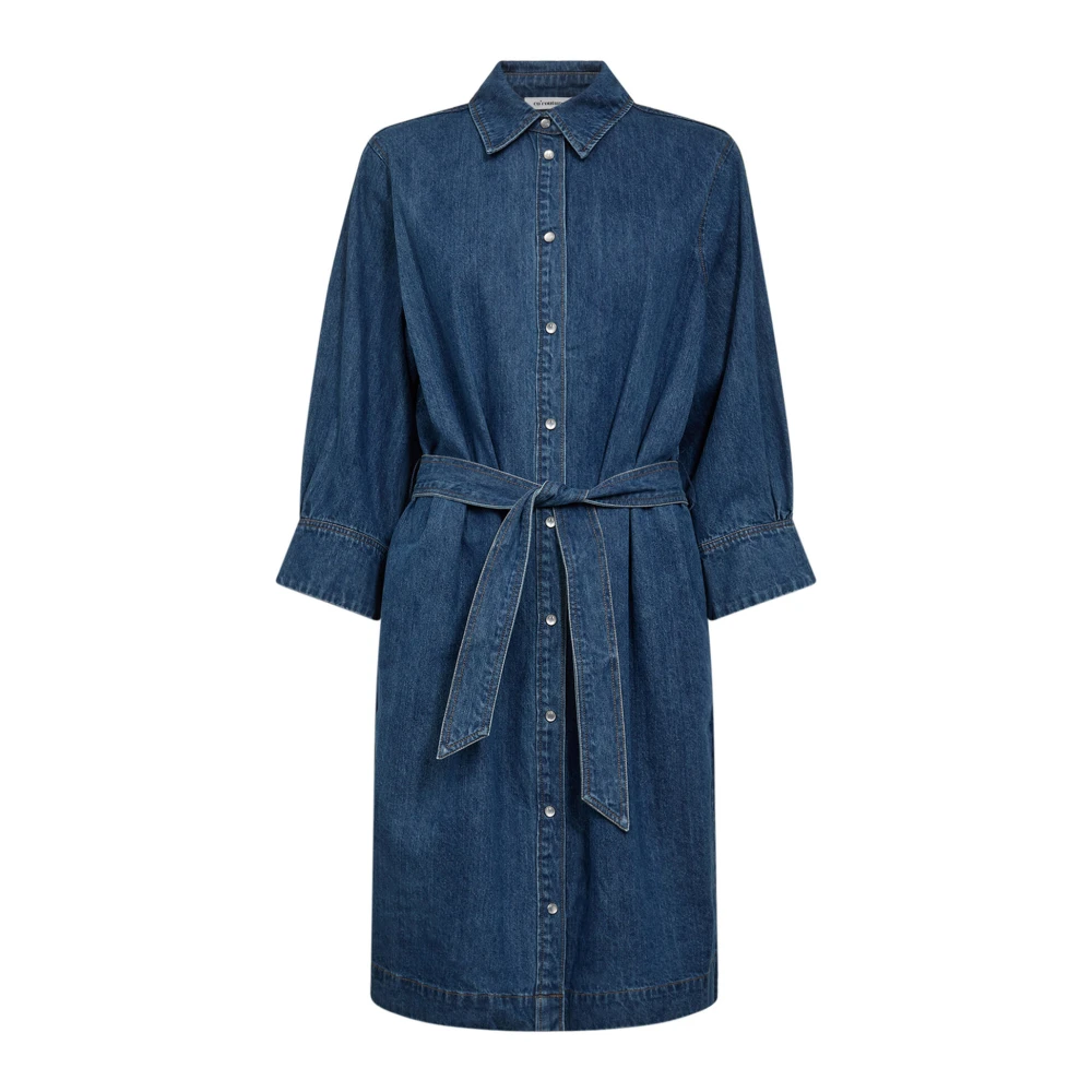 Co'Couture Denim Jurk met Riem Blue Dames