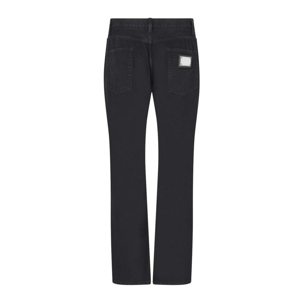 Dolce & Gabbana Klassieke Denim Jeans met Logo Black Heren