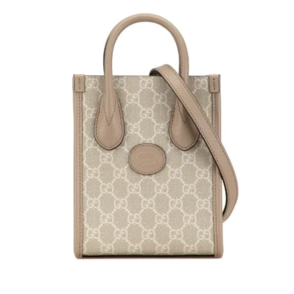 Gucci Vintage Pre-owned Canvas handbags Beige Dames