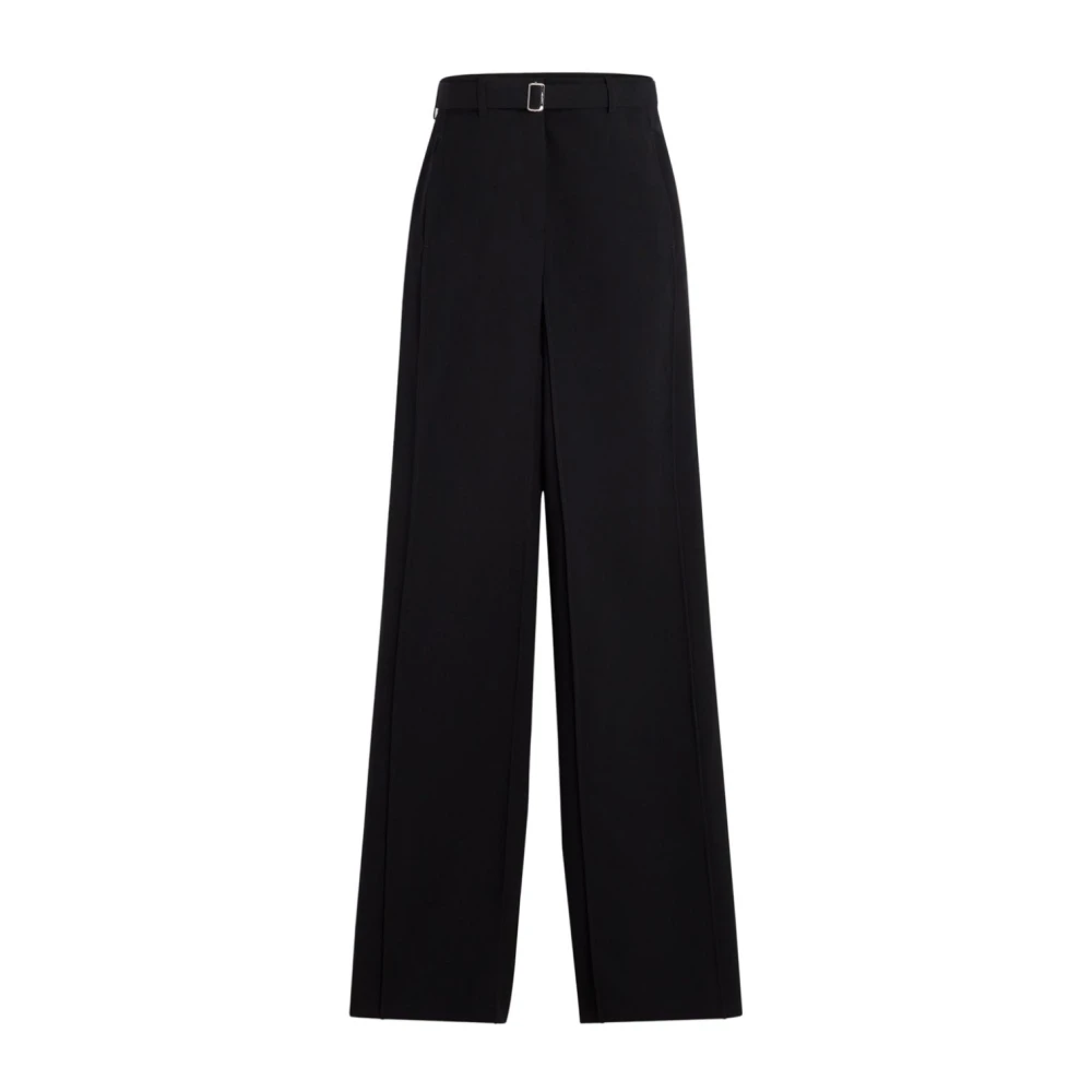 Lanvin Zwarte Stijlvolle Zakken Knoopsluiting Broek Black Dames