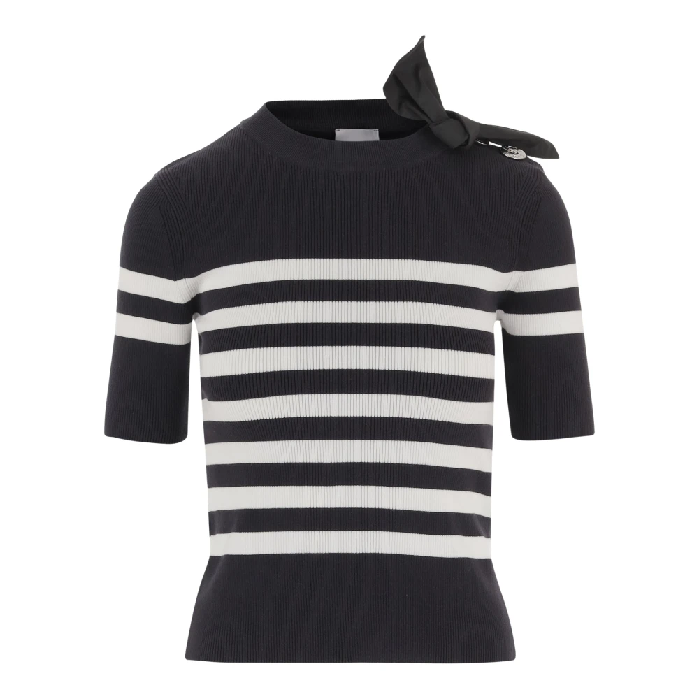 Patou Women's Stretch Cotton Blend T-Shirt With Striped Pattern
