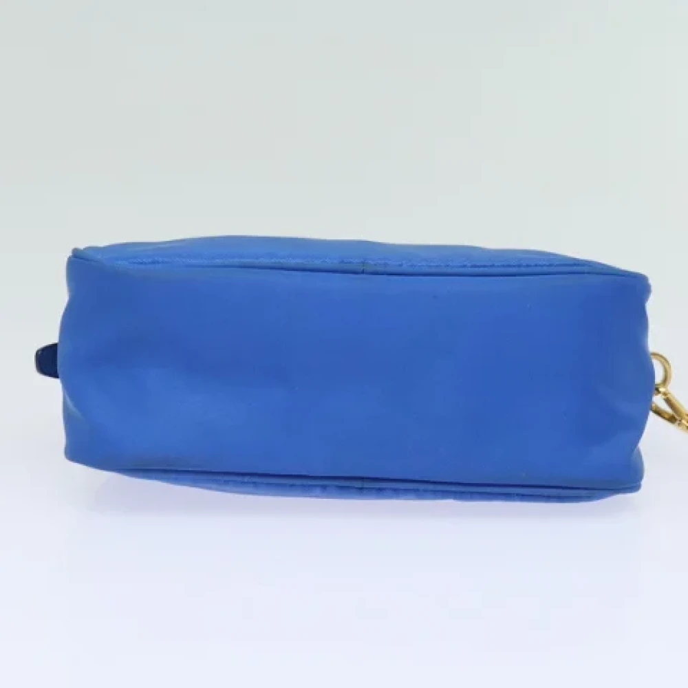 Prada Vintage Pre-owned Nylon pouches Blue Dames