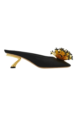 Fabric Sculpted Heel Pumps