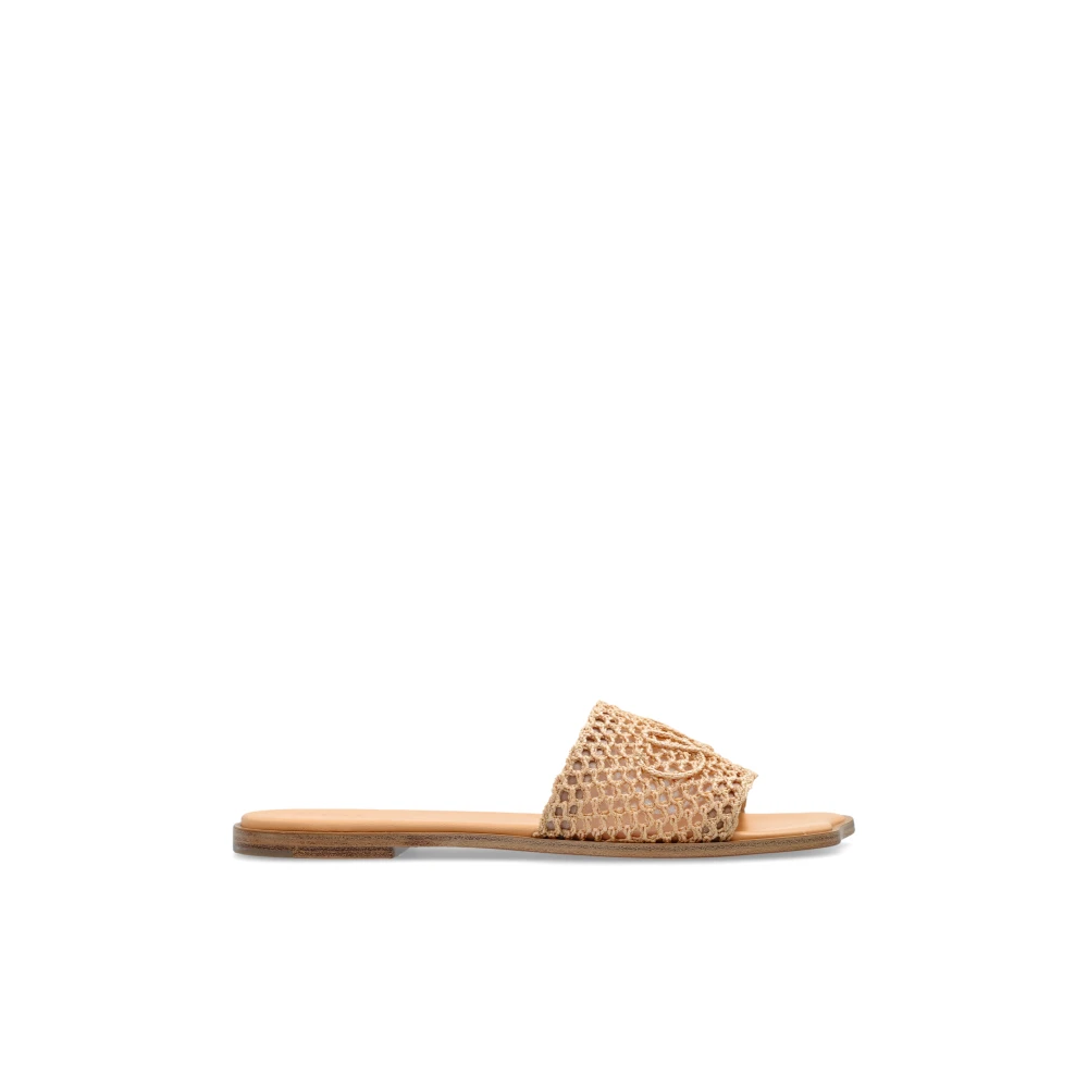 Chloé Women's Beige Flower Flip-Flops