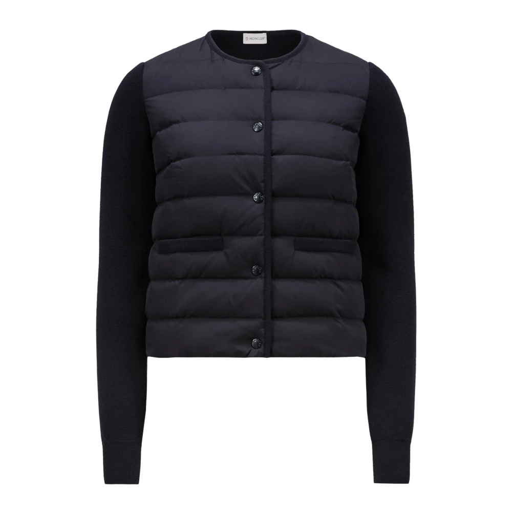 Moncler Stijlvolle Gebreide Cardigan Sweater Black Dames
