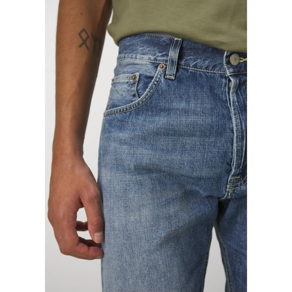 Dondup Blauwe Regular Fit Jeans Blue Heren