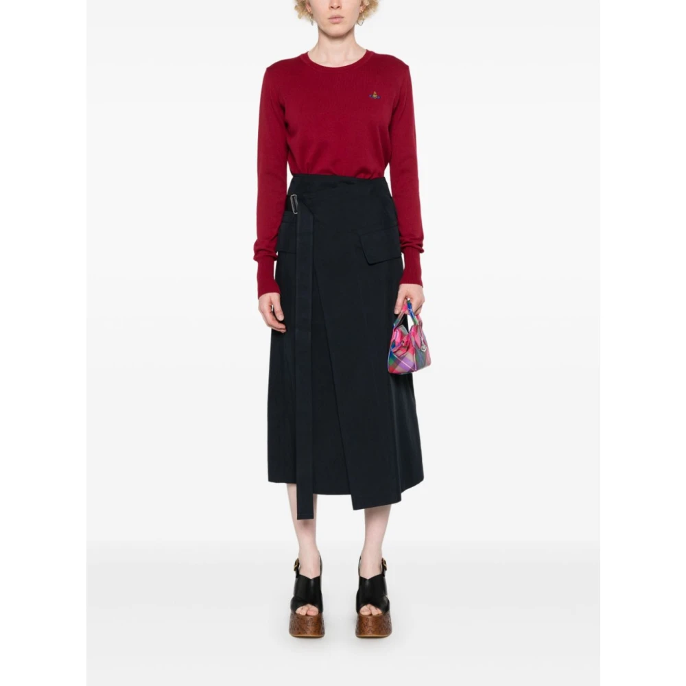 Vivienne Westwood Bordeaux Ribgebreide Trui Red Dames