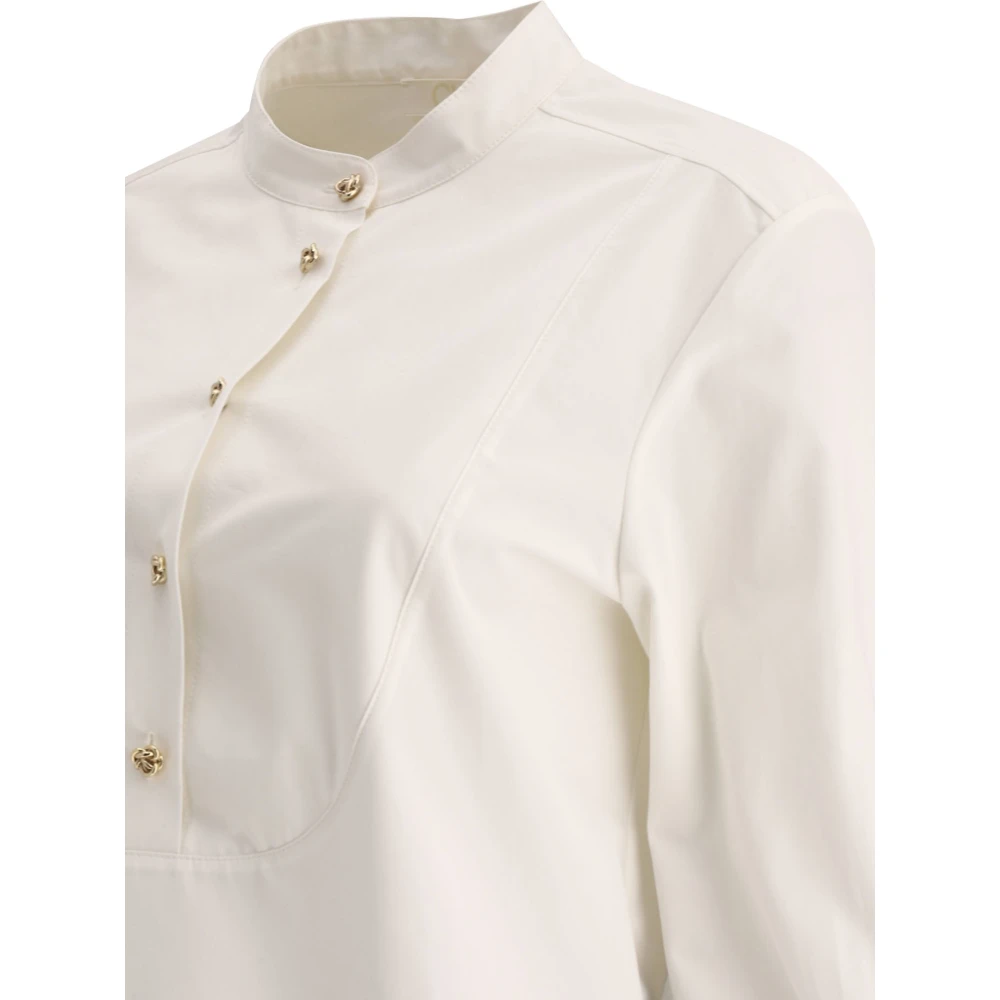 Chloé Tuxedo Overhemd 100% Katoen Beige Dames