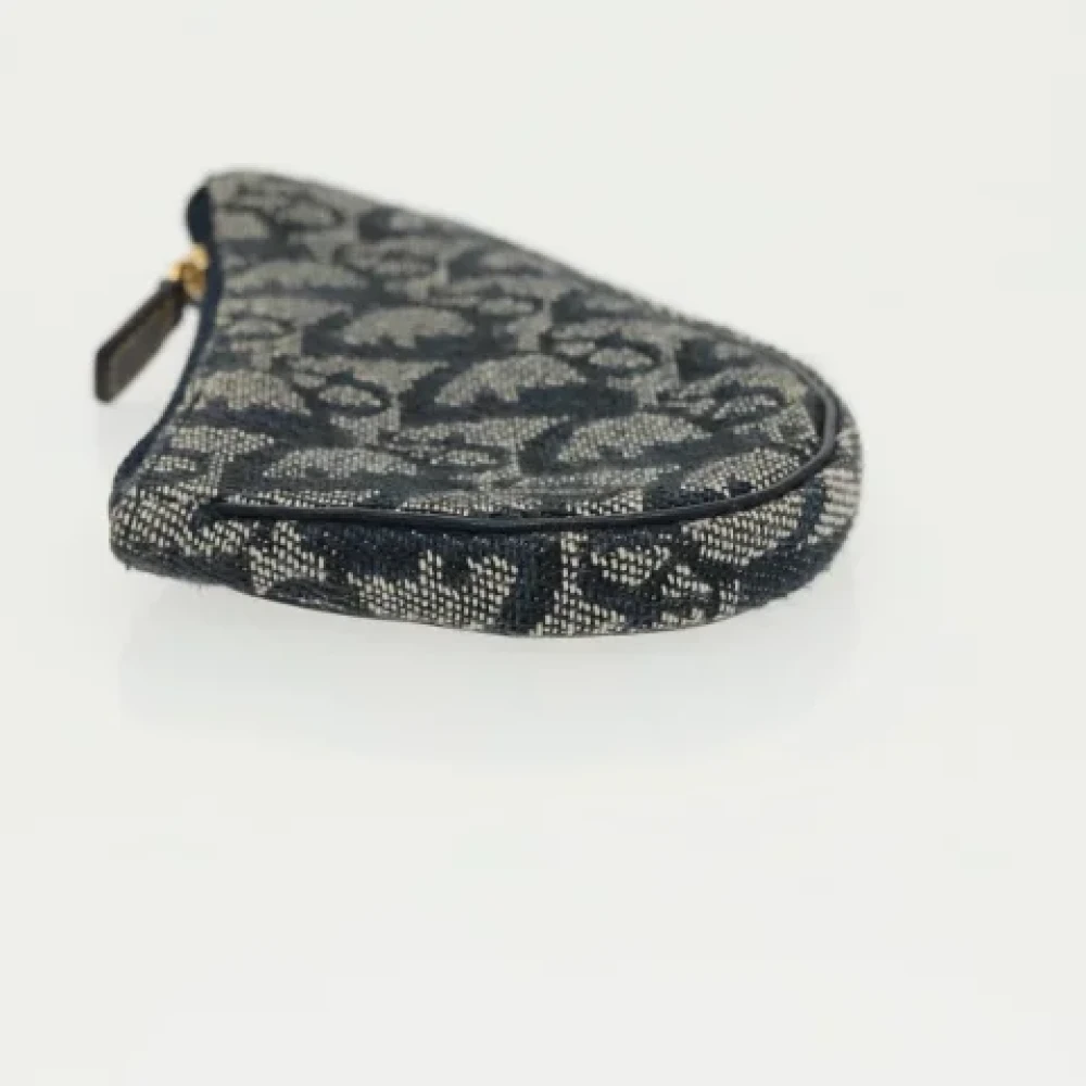 Dior Vintage Pre-owned Canvas clutches Blue Dames