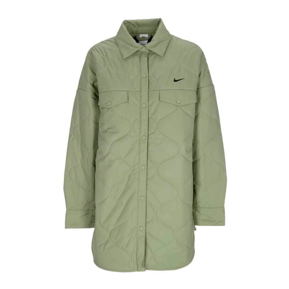 Nike Gewatteerde Trenchcoat Green Dames