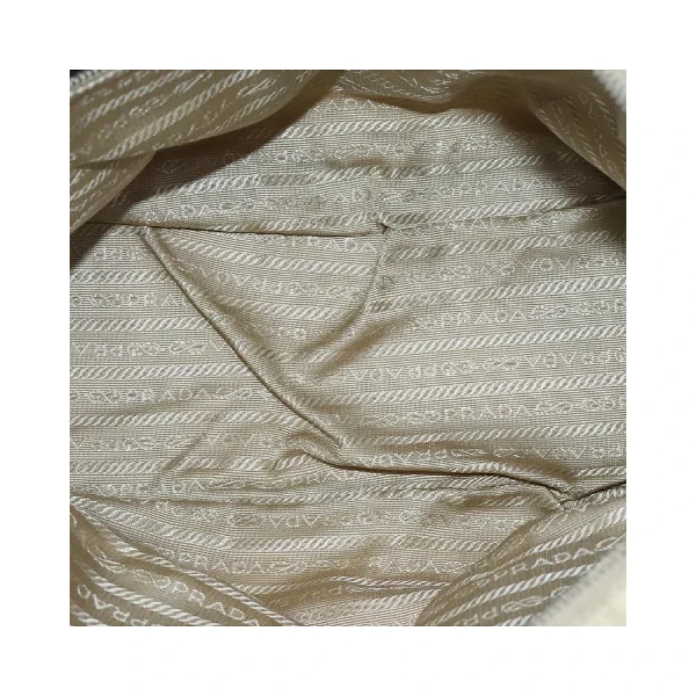 Prada Vintage Pre-owned Nylon prada-bags Beige Dames