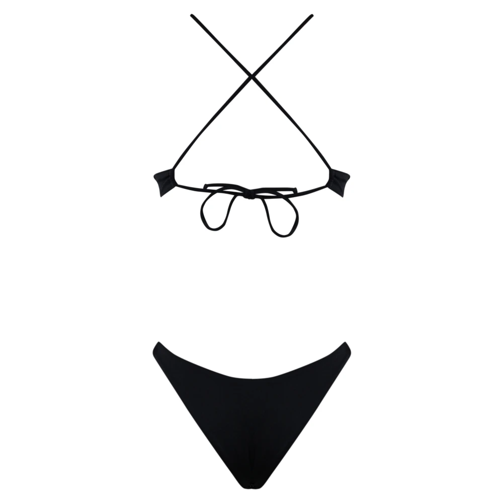 Philosophy di Lorenzo Serafini Zwarte Zee Bikini Set Crossback Black Dames