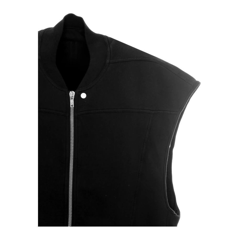 Rick Owens Flight Vest van jersey Black Heren