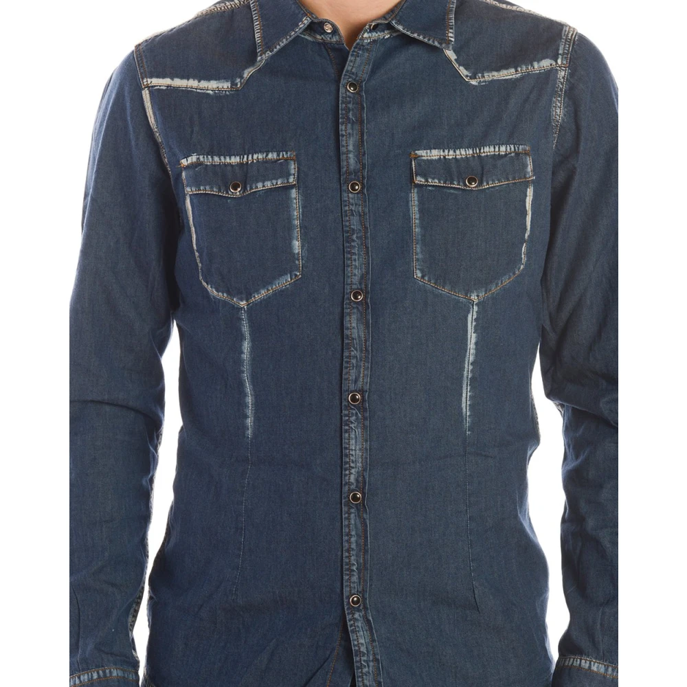 Daniele Alessandrini TRE Shirt Blue Heren