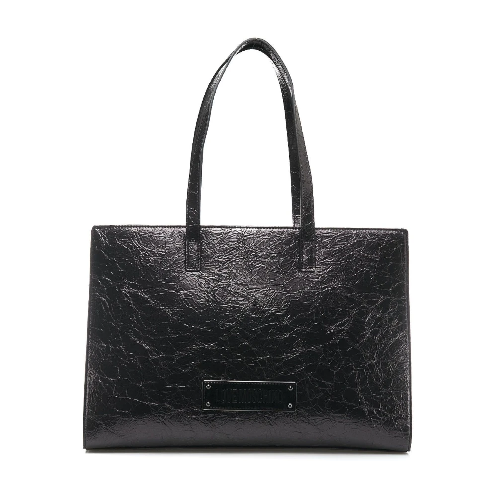 Love Moschino Zwarte Shopper Tas Elegant Stijlvol Black Dames